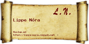 Lippe Nóra névjegykártya