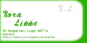 nora lippe business card